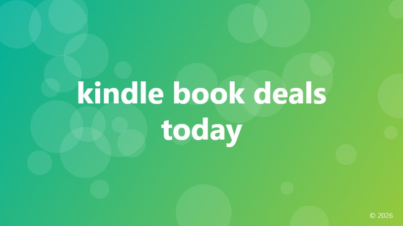 kindle book deals today