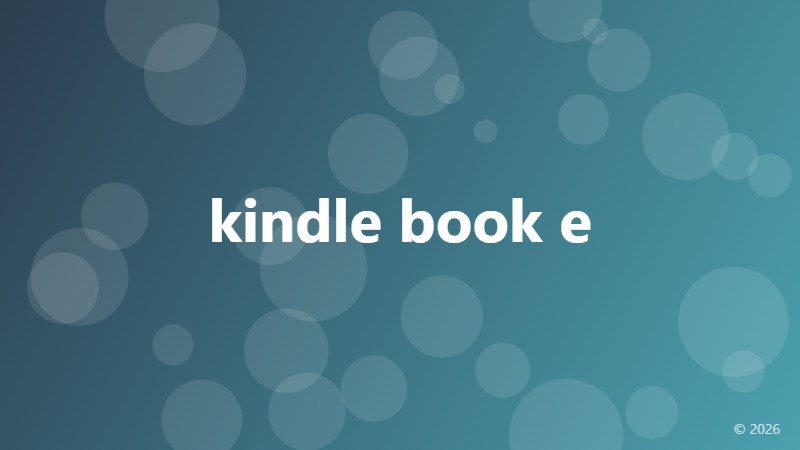 kindle book e