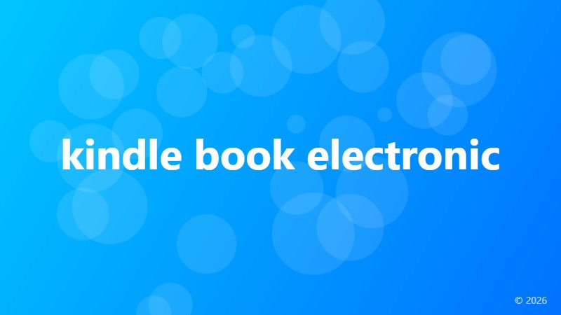 kindle book electronic