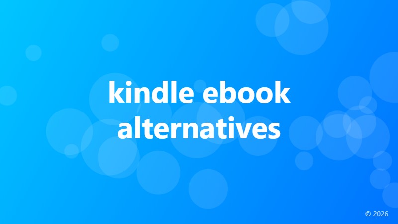 kindle ebook alternatives