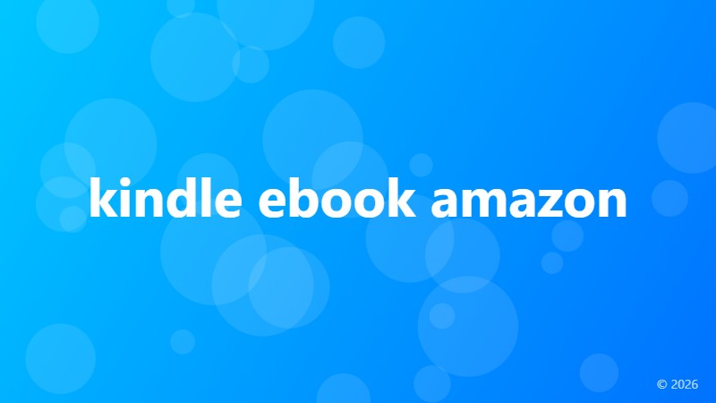 kindle ebook amazon