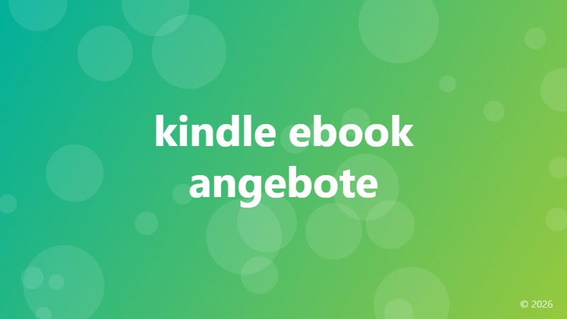 kindle ebook angebote