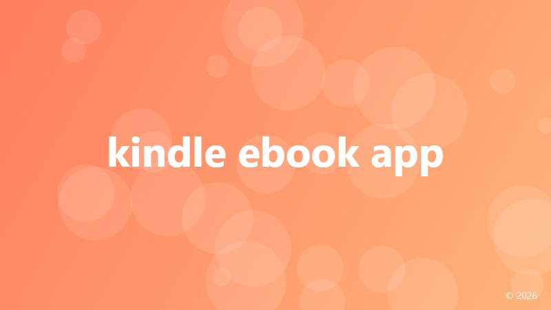 kindle ebook app