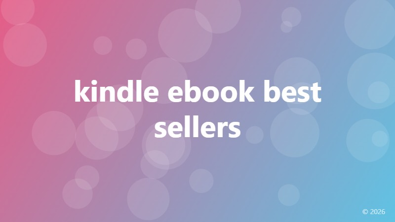 kindle ebook best sellers