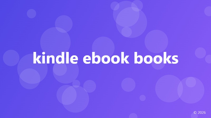 kindle ebook books