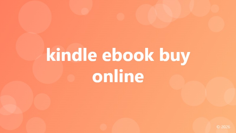 kindle ebook buy online