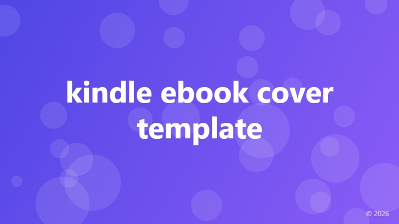 kindle ebook cover template