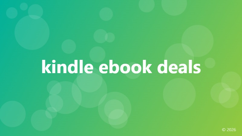 kindle ebook deals