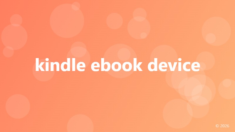 kindle ebook device