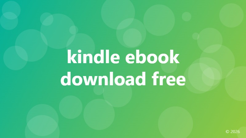 kindle ebook download free