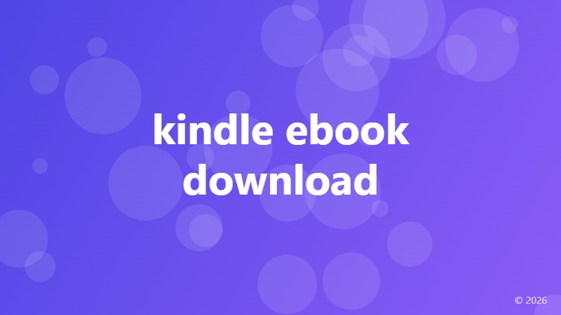 kindle ebook download