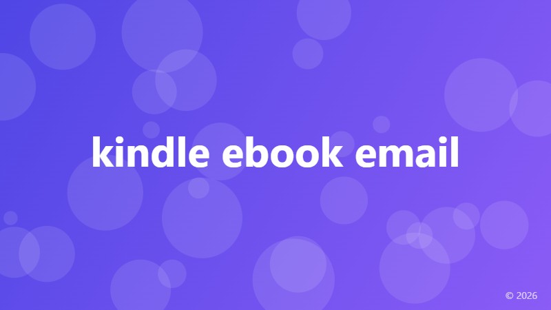 kindle ebook email