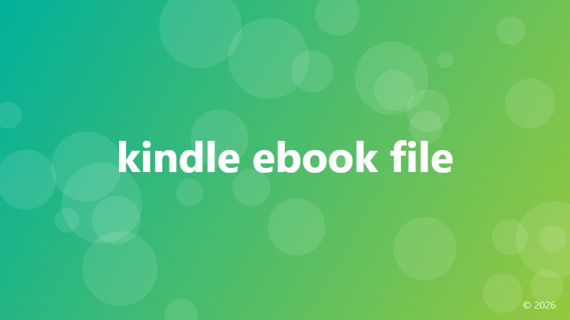 kindle ebook file