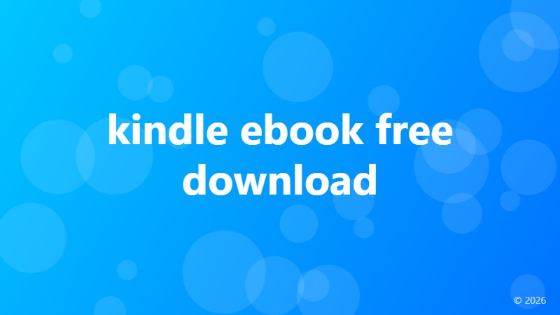 kindle ebook free download