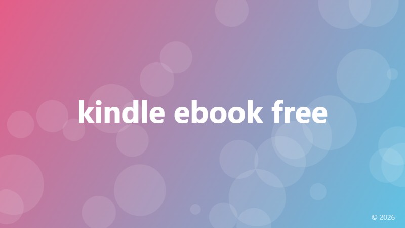 kindle ebook free