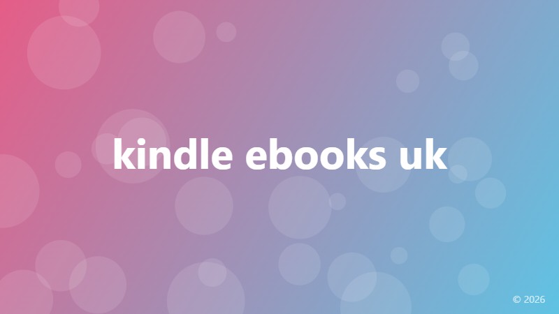 kindle ebooks uk