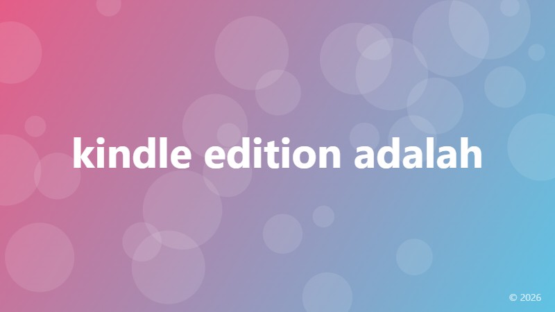 kindle edition adalah