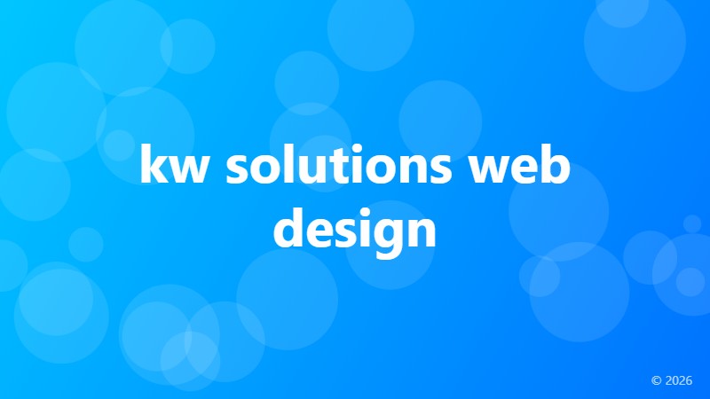 kw solutions web design