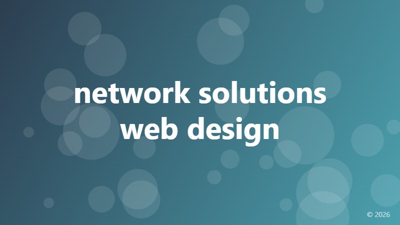 network solutions web design