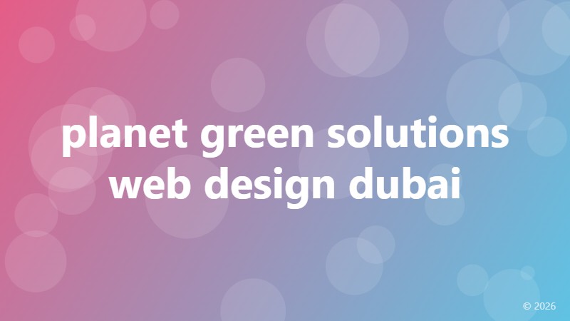 planet green solutions web design dubai