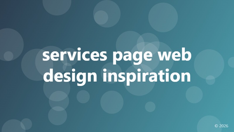 services page web design inspiration