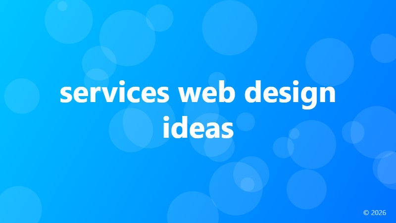 services web design ideas