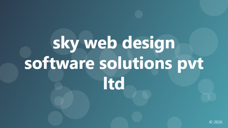 sky web design software solutions pvt ltd