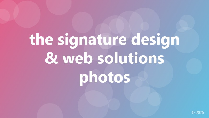 the signature design & web solutions photos