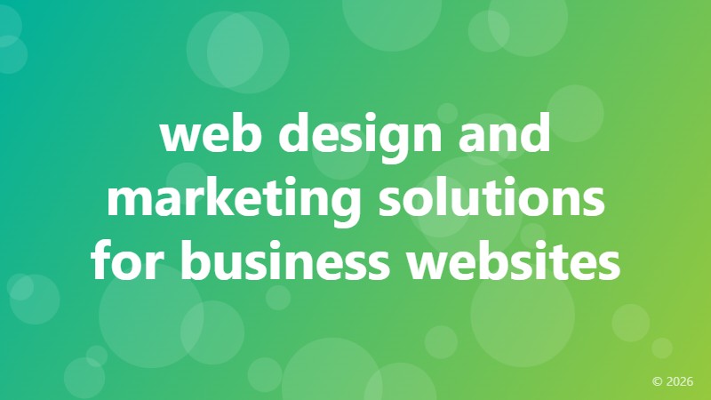 web design and marketing solutions for business websites