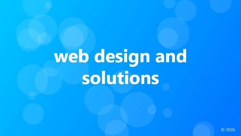 web design and solutions