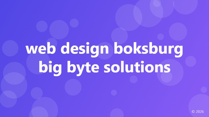 web design boksburg big byte solutions