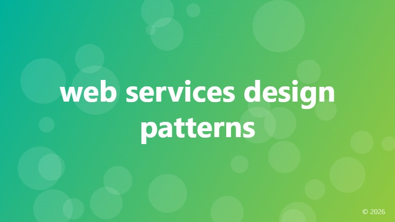 web services design patterns