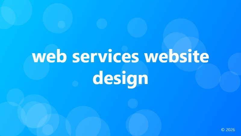 web services website design