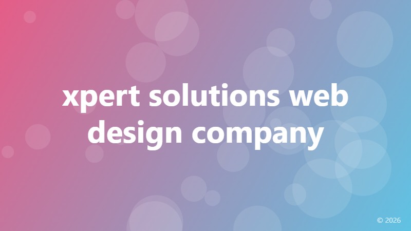xpert solutions web design company